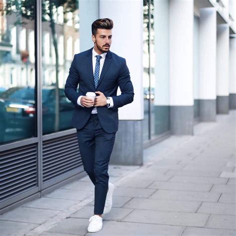 mens suits with white sneakers|formal wear with sneakers.